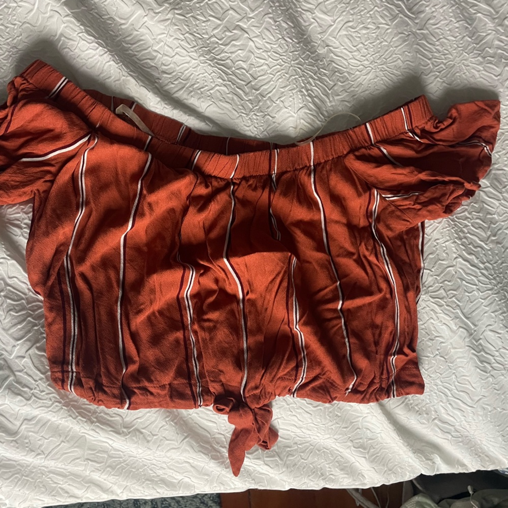 Rust Striped Shorts